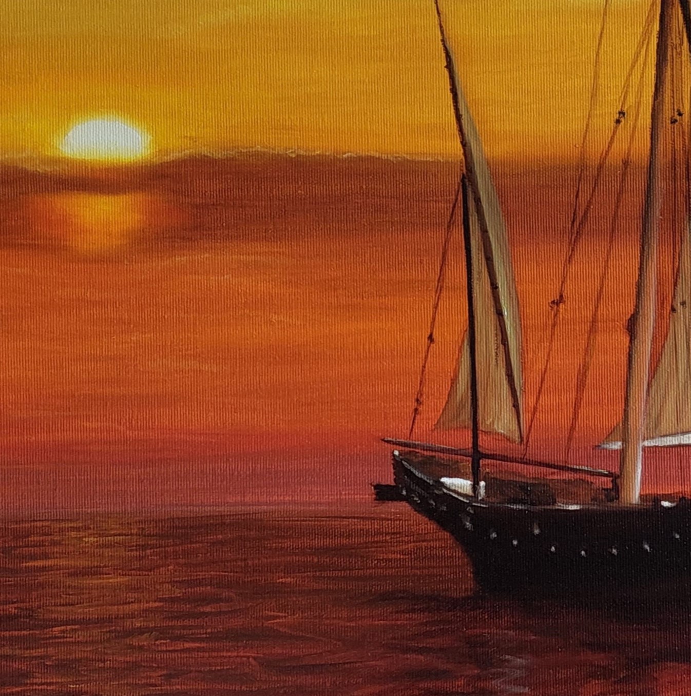I am sailing_olejomalba na plátně_50x50 cm
