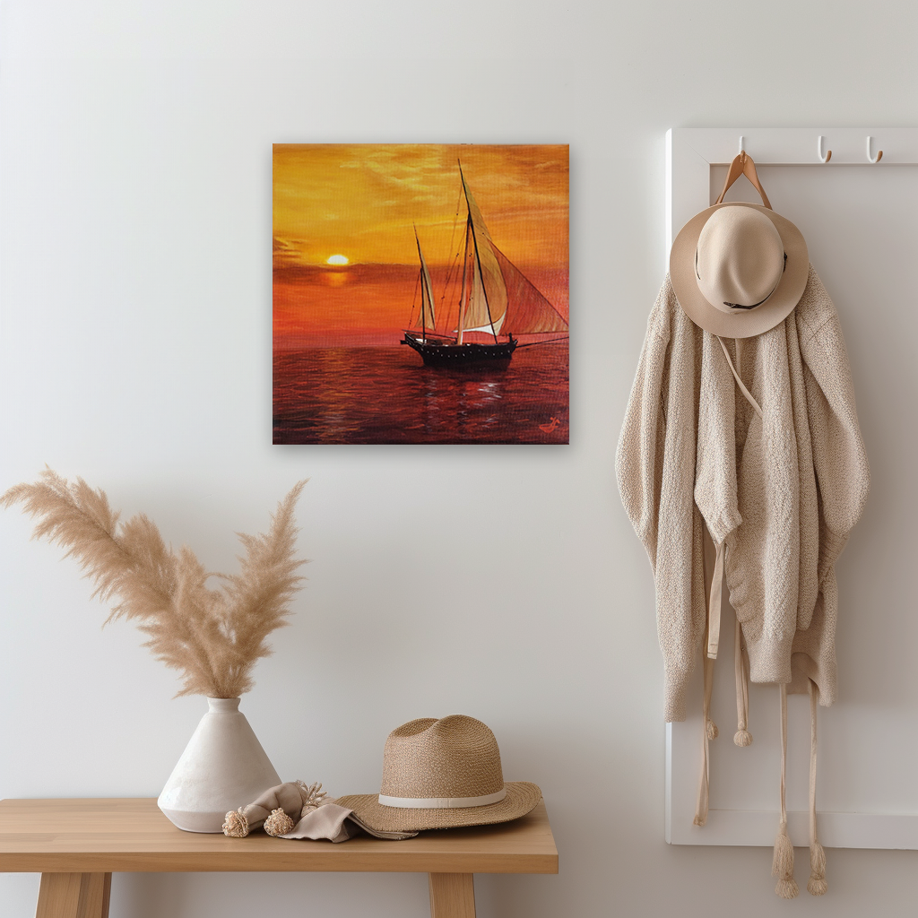 I am sailing_olejomalba na plátně_50x50 cm