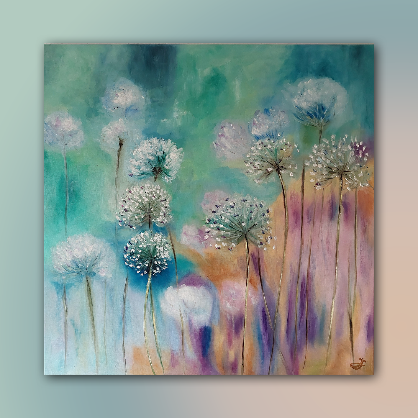 Lehkost bytí_olejomalba na plátně_70x70 cm