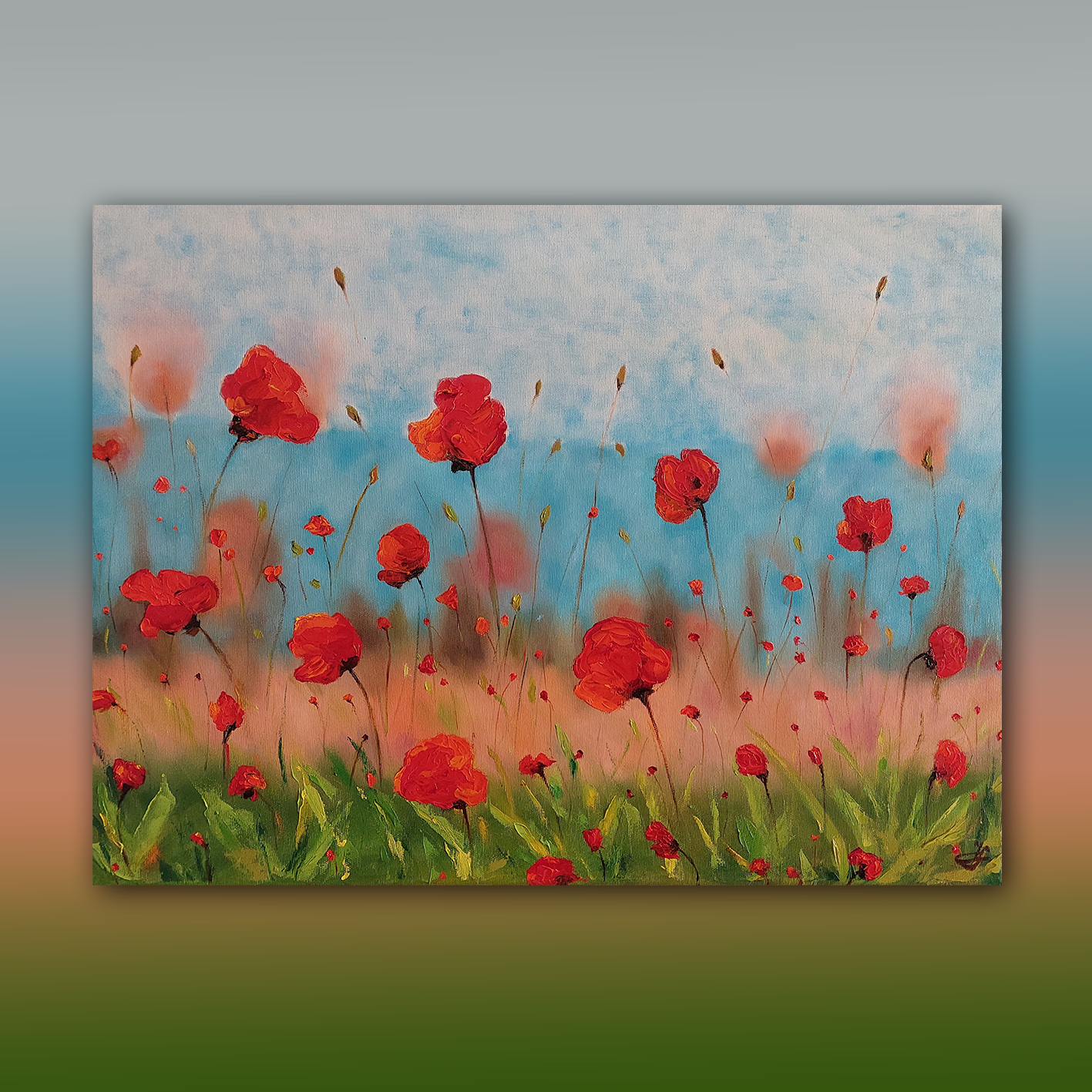 Barevné léto_olejomalba na plátně_60x45 cm