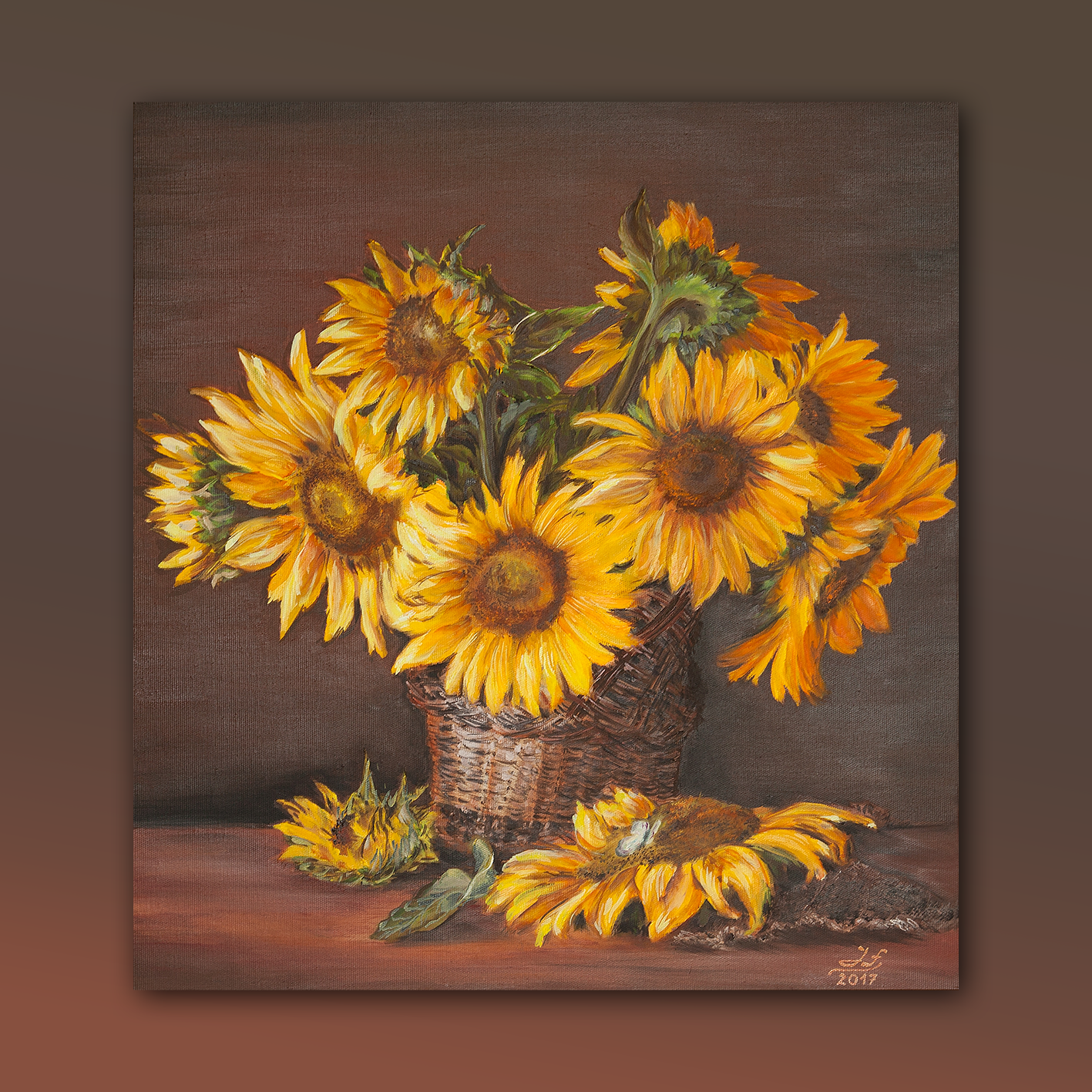 Slunce v domě_ olejomalba na plátně_55x50 cm