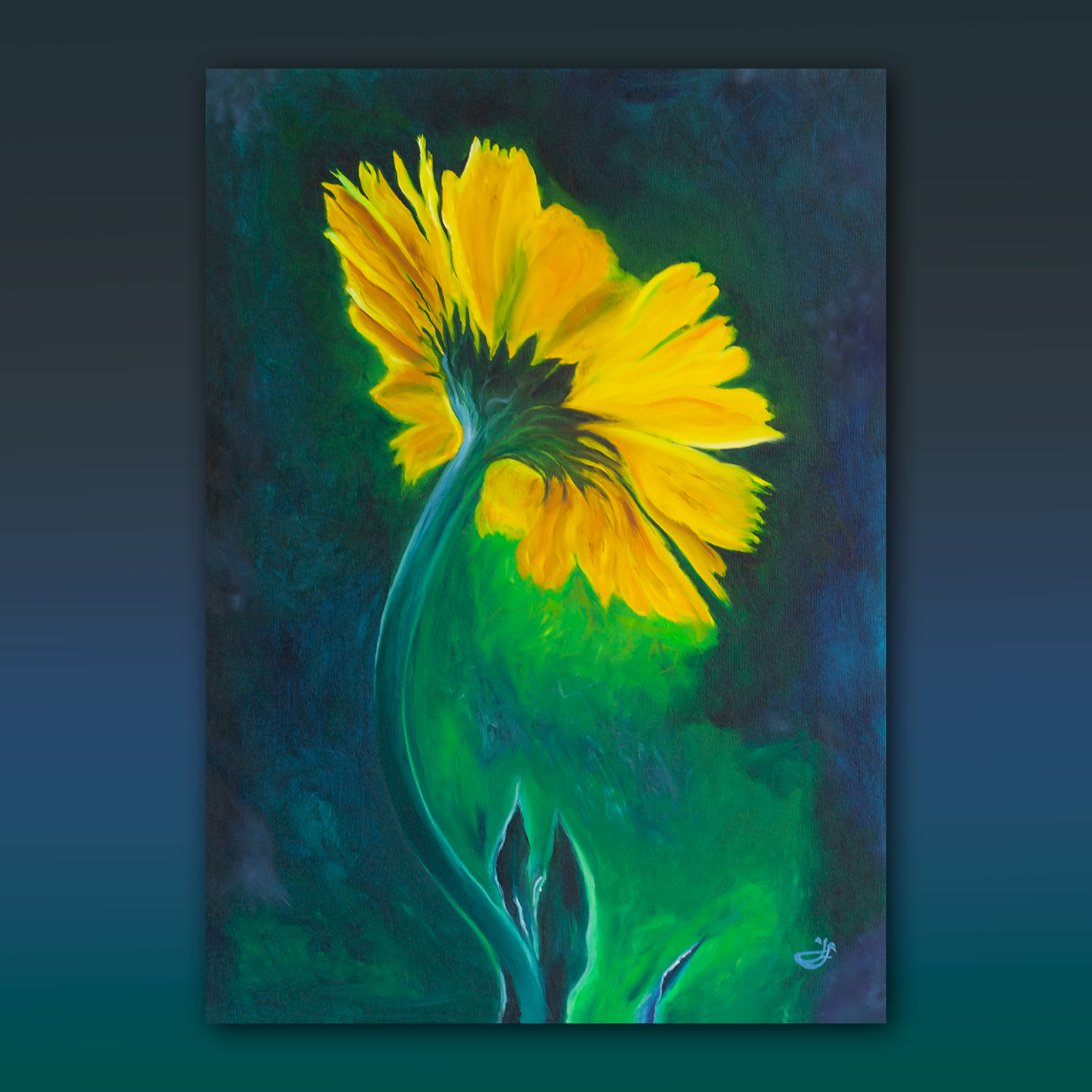 Něžná tanečnice_ olejomalba na plátně_70x50 cm