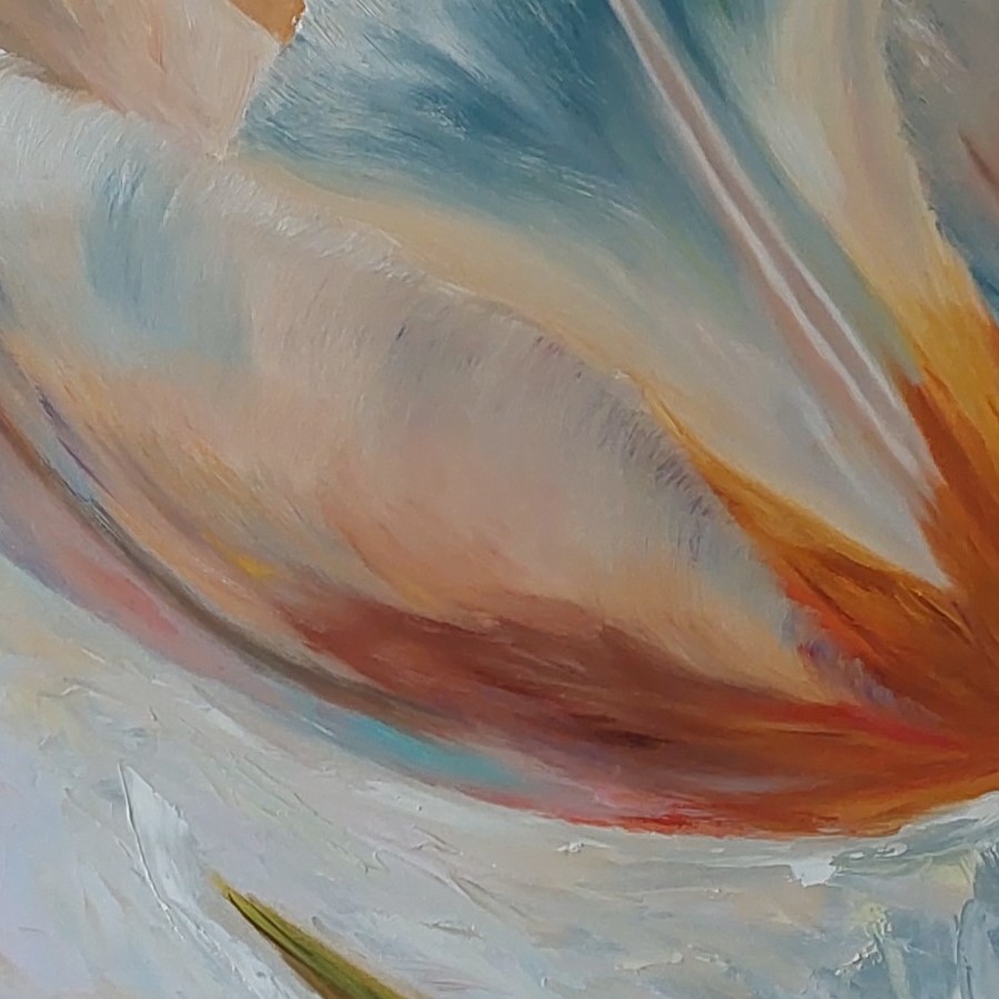 Dotek něžné krásy_olejomalba na plátně_100x100 cm