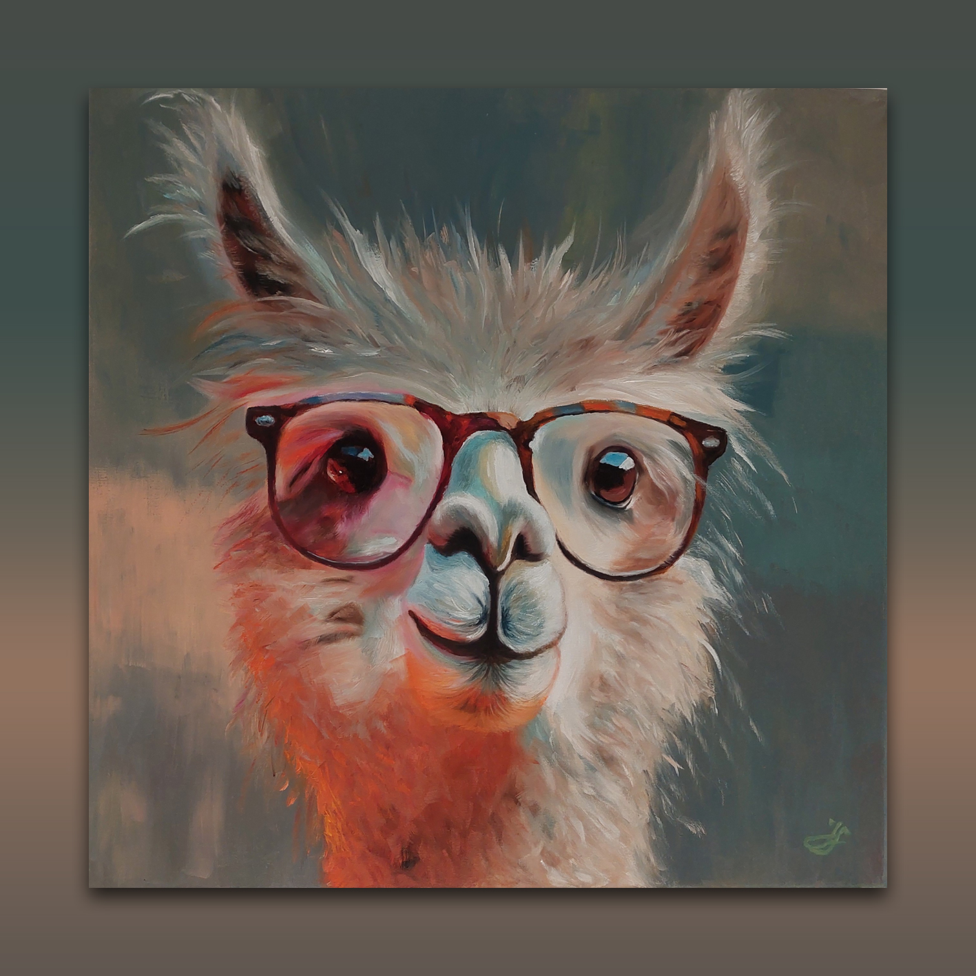 Don´t worry be happy_olejomalba plátně_60x60 cm