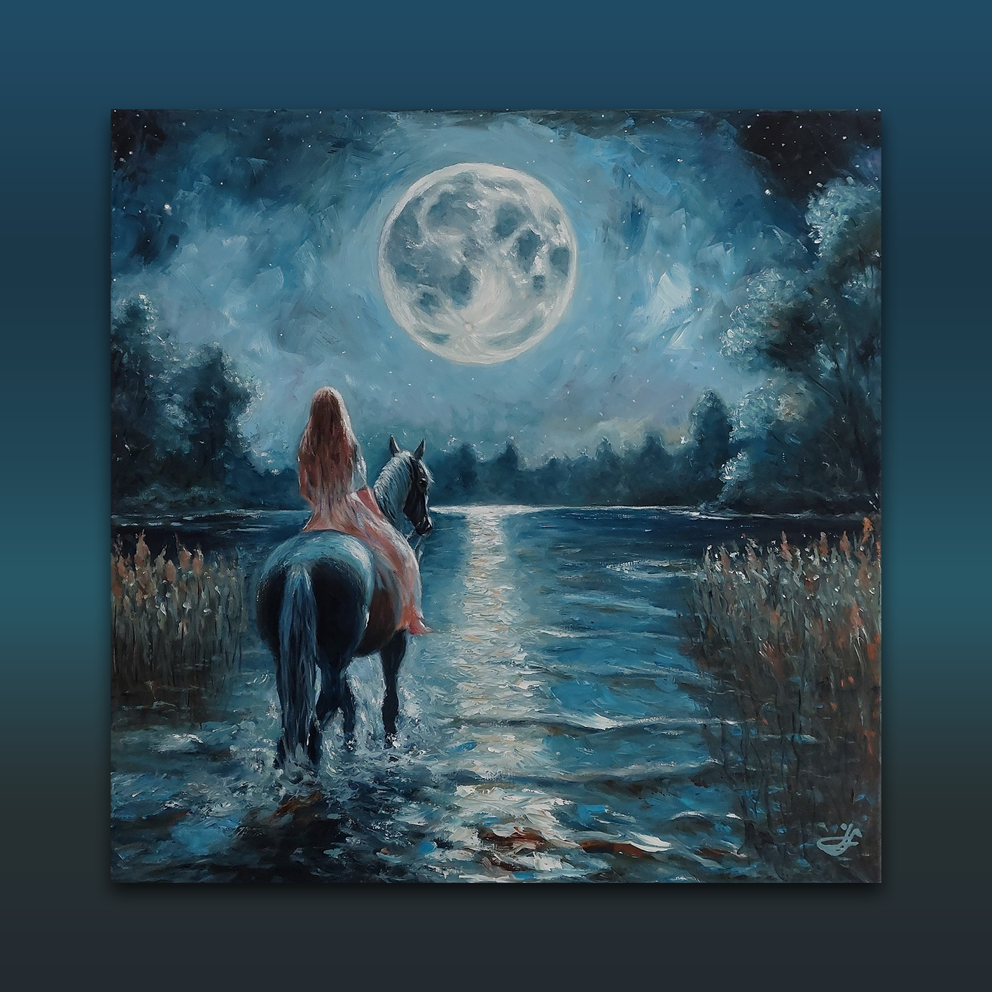 Jsem součástí nekonečna_olejomalba na plátně_60x60 cm