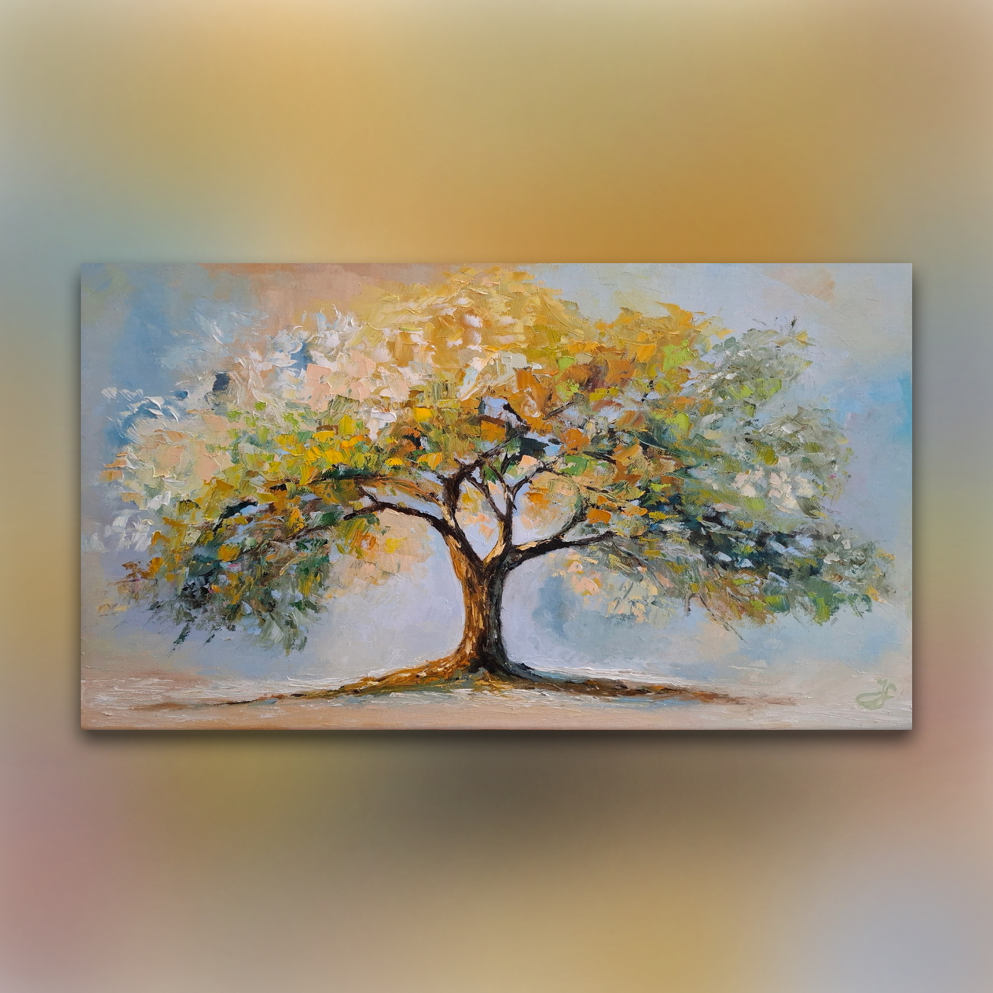 Život v nás_olejomalba na plátně_70 × 40 cm