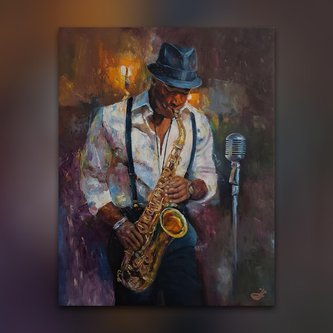 Noční rezonance_ olejomalba na plátně_70x90 cm